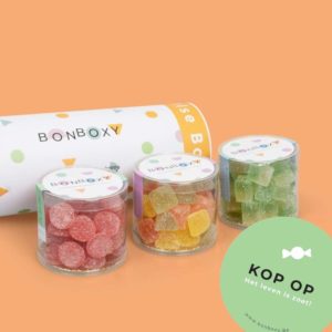 bonboxy snoepjes bebijn snoep snoepdoosje artisanaal ambachtelijk exclusief geschenk geschenkidee cadeautip cadeau attentie steunend pralines