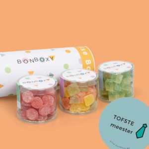 bedankgeschenk leukste meester bedankt schooljaar artisanale snoepjes speciaal geschenk cadeau bonboxy bebijn