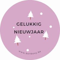 gelukkig nieuwjaar kaartje bonboxy heerlijke smaken en texturen in een snoepdoos